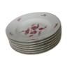 Set 7 hollow plates porcelain limoges f. legrand & cie art deco