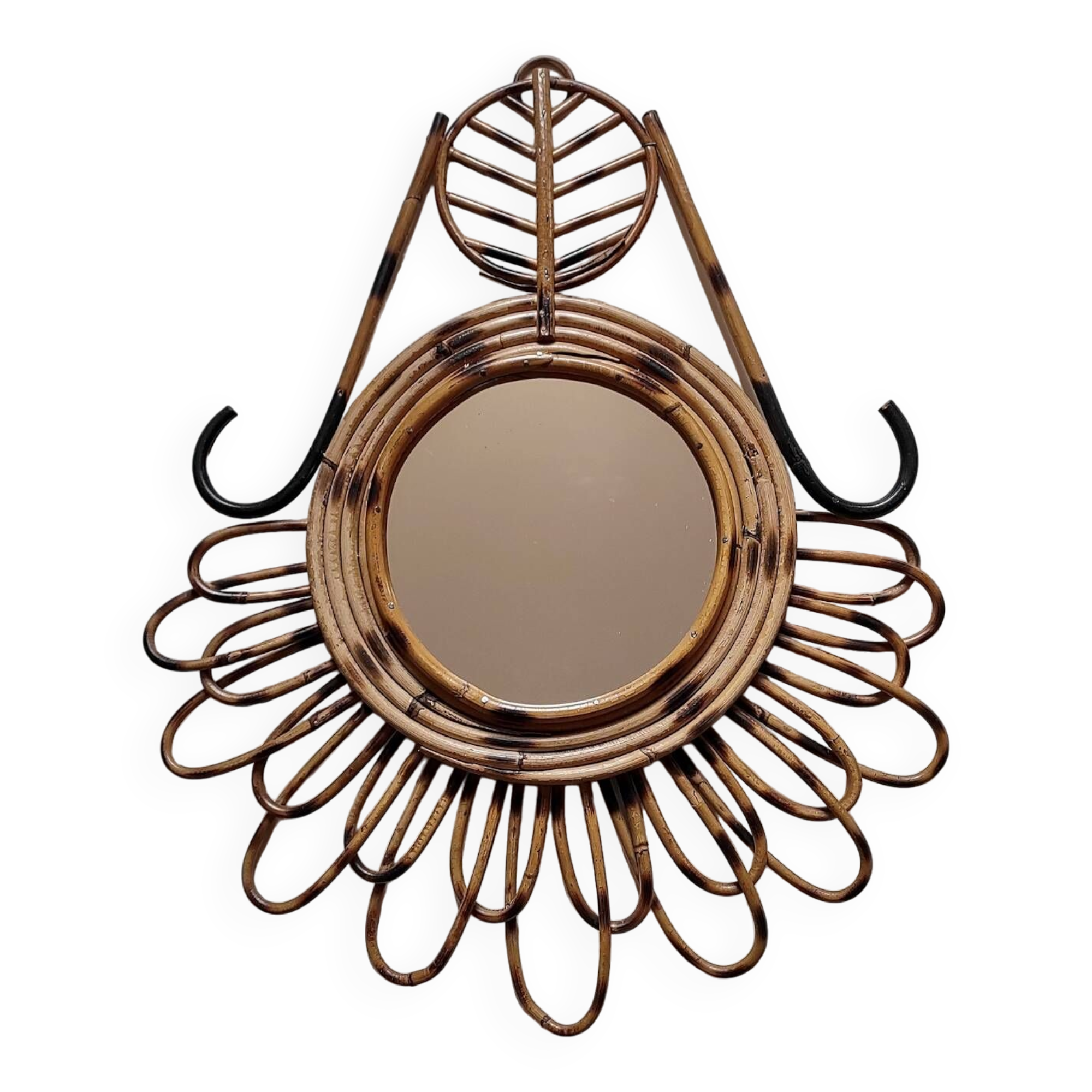 Miroir demi soleil roseaux