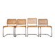 4 Italian chairs by Marcel Breuer B32 Cesca, 1970s