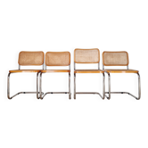 4 Italian chairs by Marcel Breuer B32 Cesca, 1970s