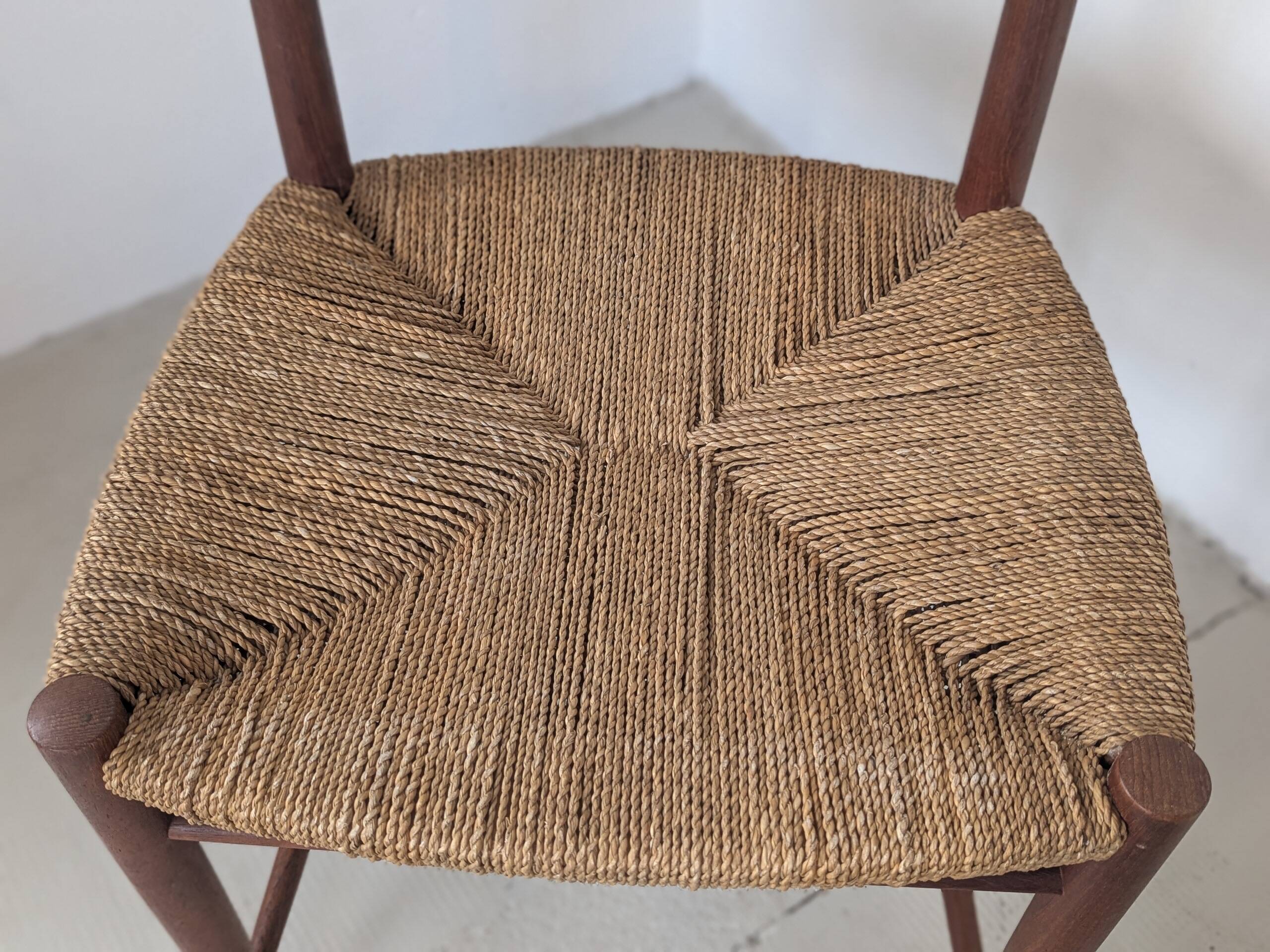 Teak and rope chair by Peter Hvidt and Orla Molgaard