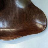 Empty wooden fruit bowl, handmade, slow decoration