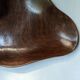 Empty wooden fruit bowl, handmade, slow decoration