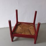 2 red Vico Magistretti “Carimate” style armchairs | Italy | 1970s