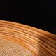 Round trolley with bamboo and rattan wheels