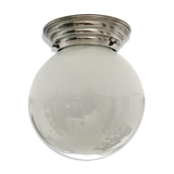 Plafonnier boule opaline années 40
