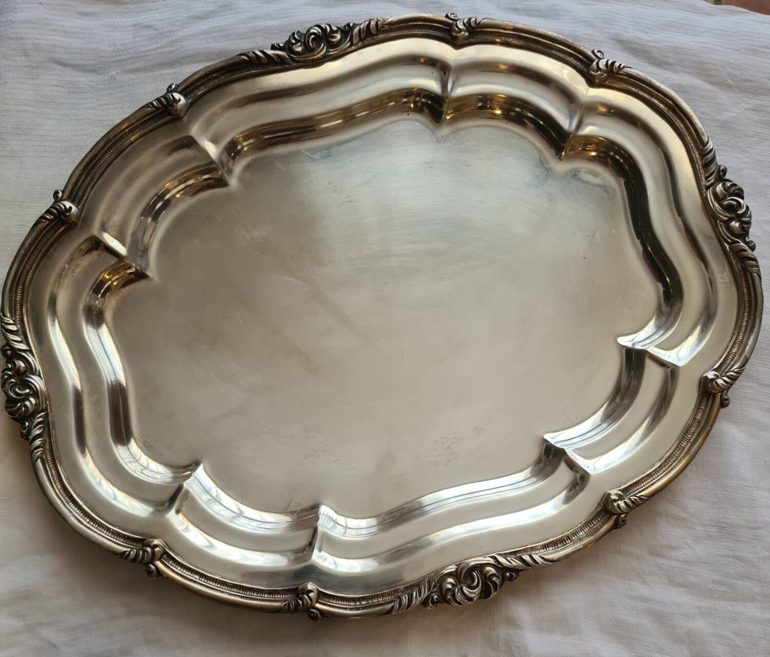 Silver plated metal plate Prat industria argentina