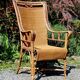 Garden rattan armchair or veranda from the 50s