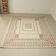 Carpet geometric design pastel colors pink and off-white year 70/80.