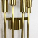 Brass Italian Stillovo Style Theatre Wall Ceiling Light Sconces, Italy, 1970s