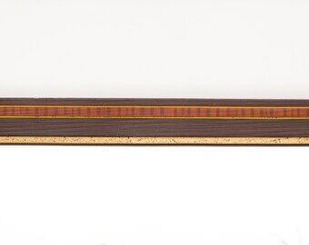 Vintage mirror with wooden frame, painted veneer, imitation marquetry 72x102cm