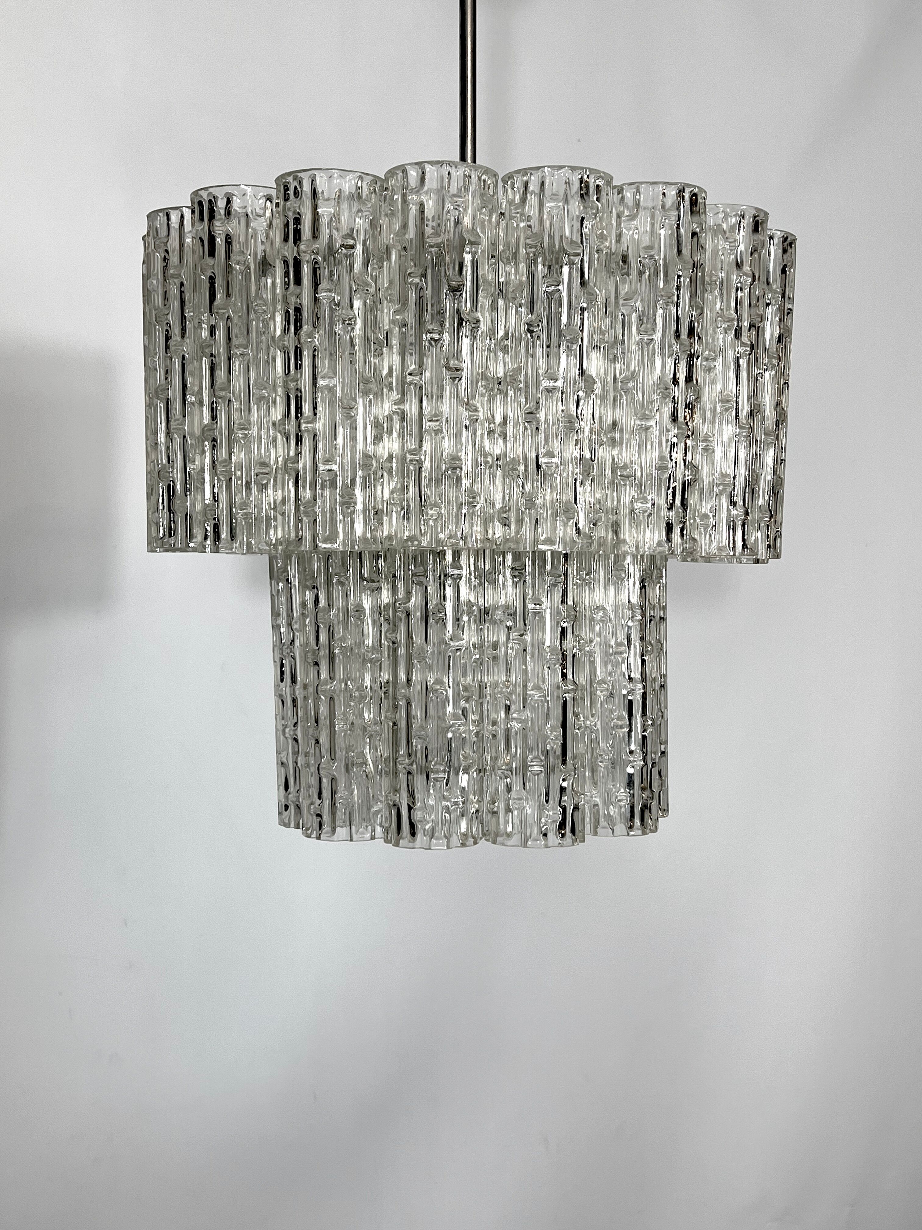 Vintage murano glass elements chandelier from 60s
