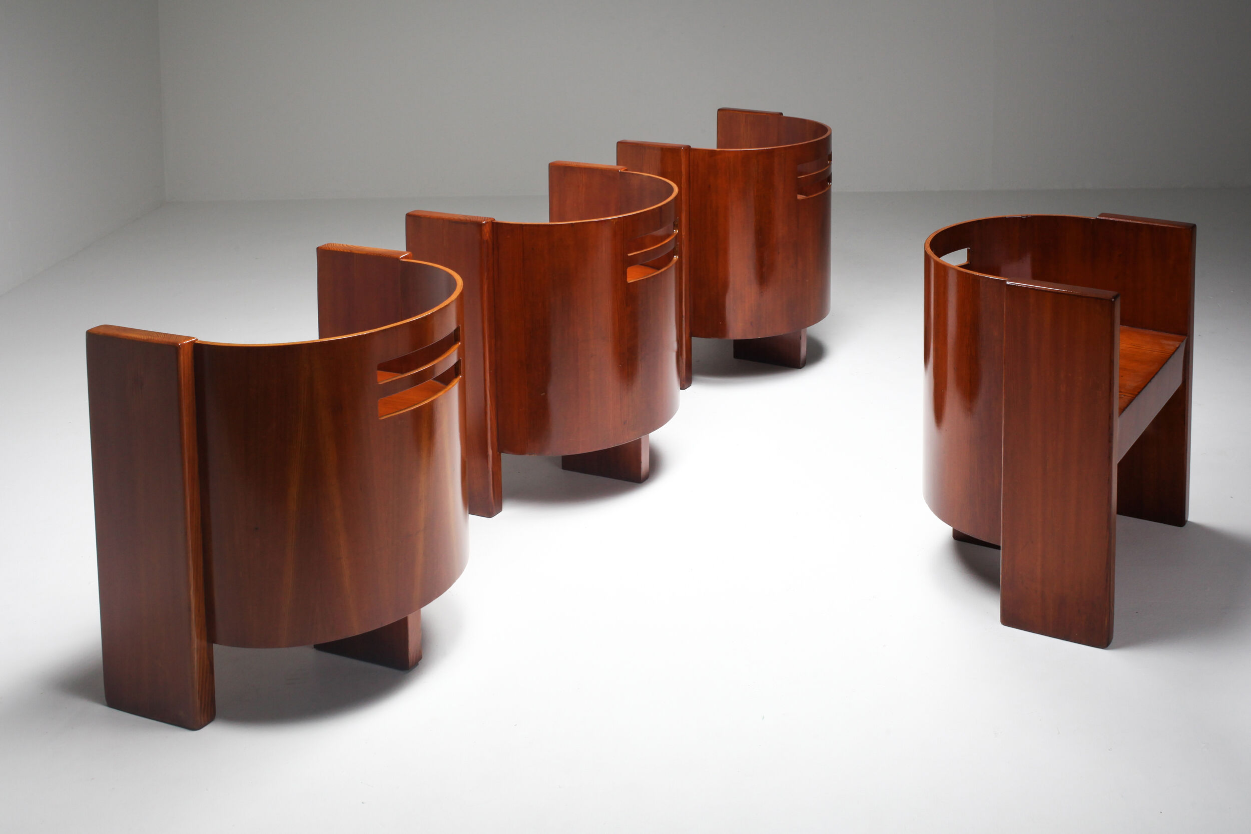 Fauteuil moderniste en acajou - années 1930