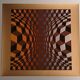 Planche Victor Vasarely – "Structure Universelle de l'Hexagone" – Op A