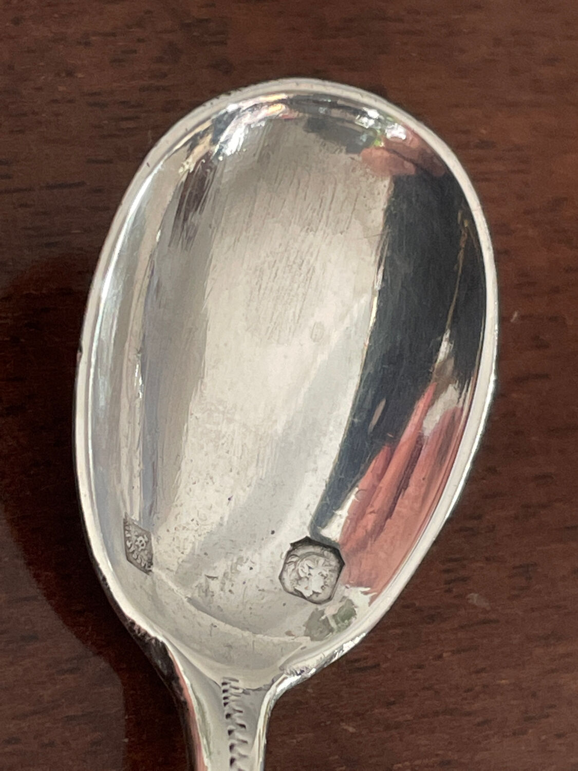 Small salt spoon Solid silver