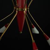 Mid-Century 12 lights chandelier in the manner of Stilnovo. Italy 1950s