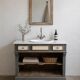 Bathroom furniture wood & marble vintage antique