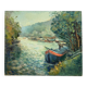 Banks of the Seine at Bougival, oil on canvas signed