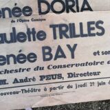 Old theater poster Opéra Orphée June 1944 Perpignan