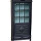 Armoire parisienne vitrée noire et vert grisé 150cm
