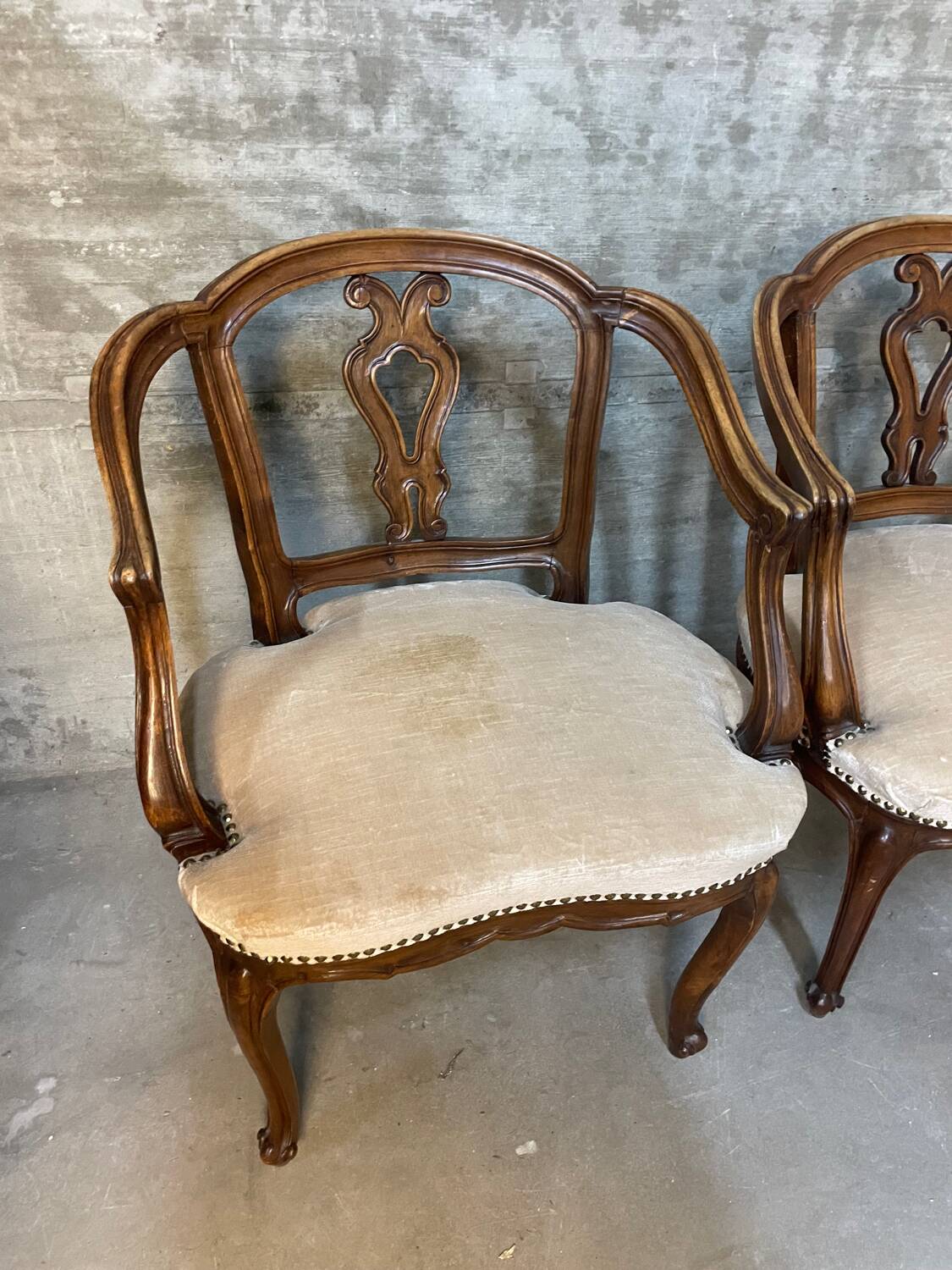 Pair of Venetian armchairs