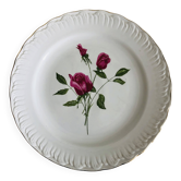 Plate by Amandinoise with a floral art deco rose motif.