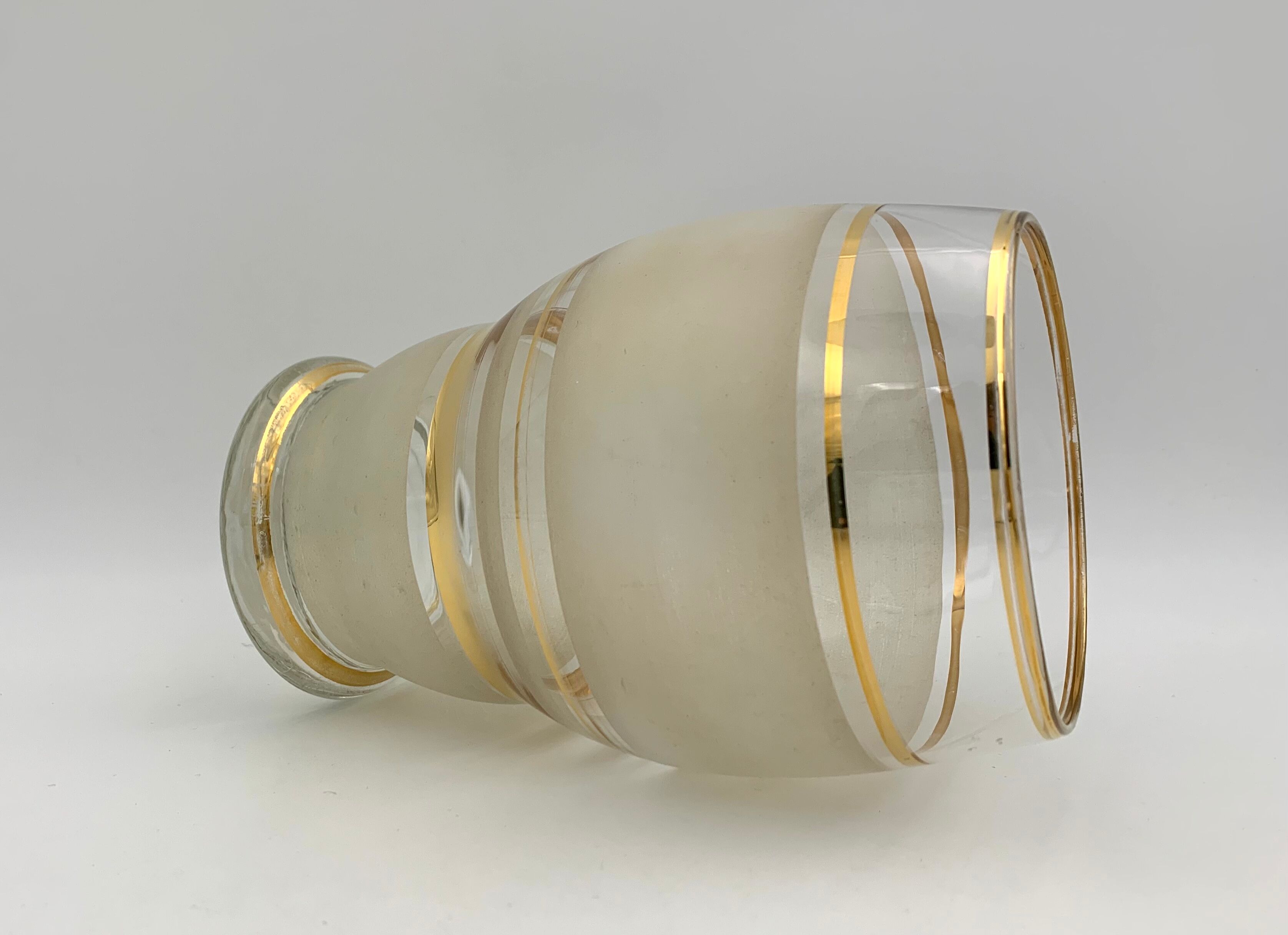 Petit Vase En Verre émaillé Fains - Motif Fleur Signé, Verrerie Meuse