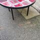 Table basse vintage céramique rouge