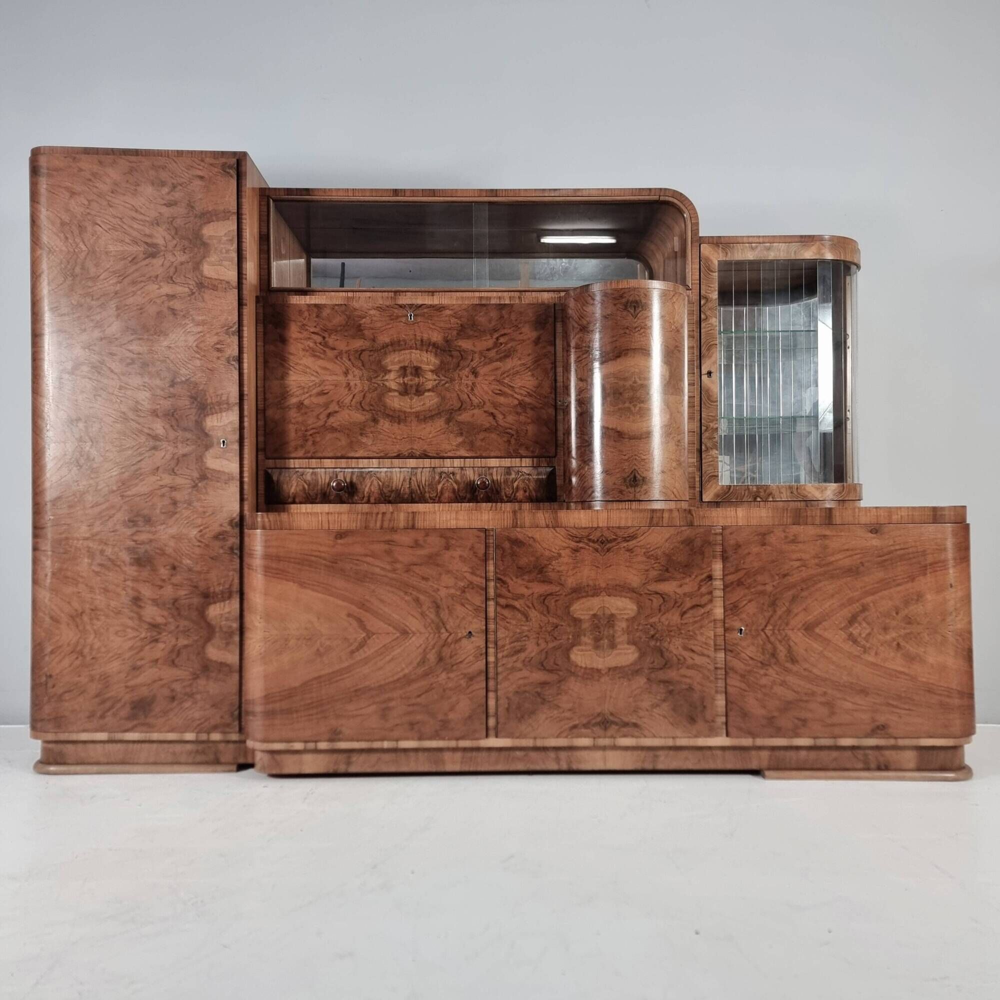 Art Deco Display Sideboard, 1940s