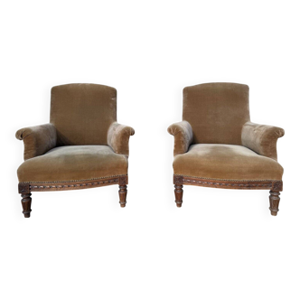 Pair of Louis XVI style armchairs