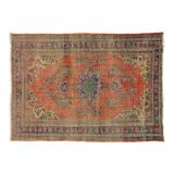 Anatolian handmade vintage rug 221 cm x 157 cm