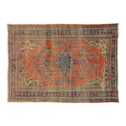 Anatolian handmade vintage rug 221 cm x 157 cm