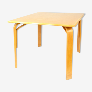 Table carrée en bois années 80