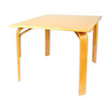 Table carrée en bois années 80
