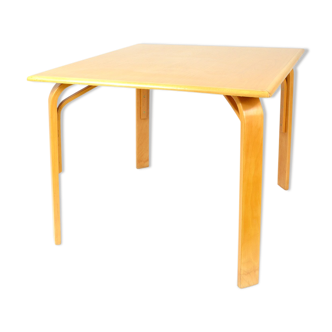 Table carrée en bois années 80