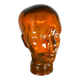 Decorative sculptural head in amber glass – Contemporary design