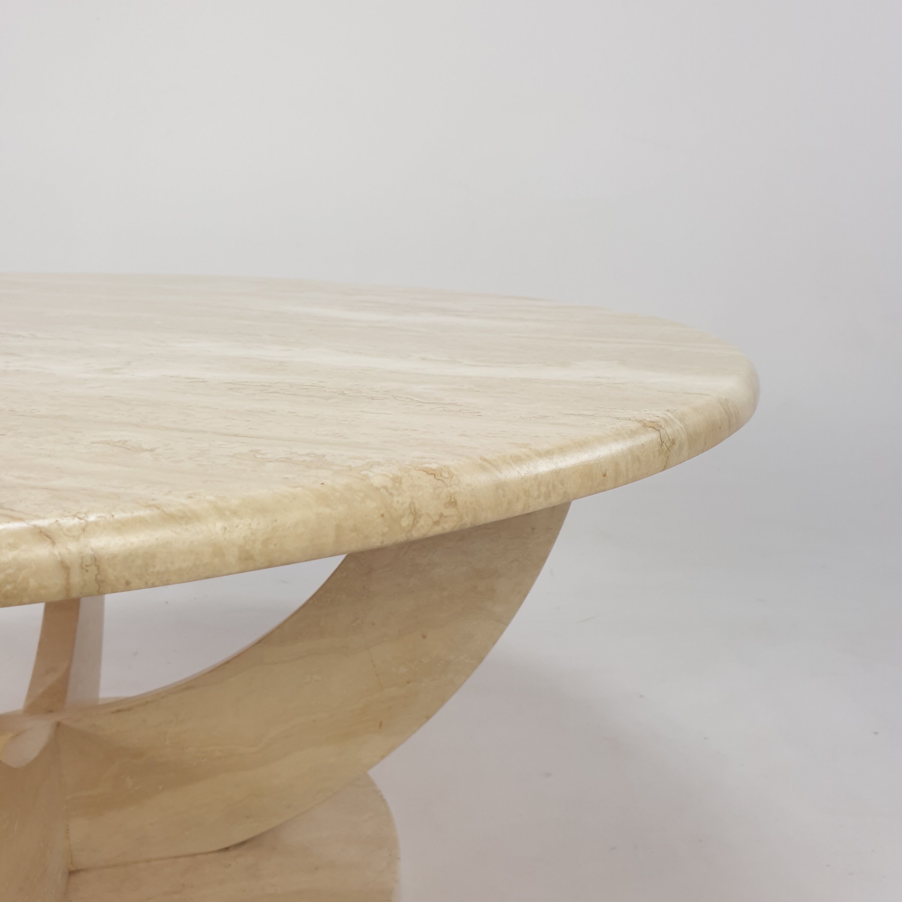 Italian travertine coffee table, 1970s