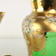 Vase en verre de bohême, émail élevé, or, années 1950, tchécoslovaquie