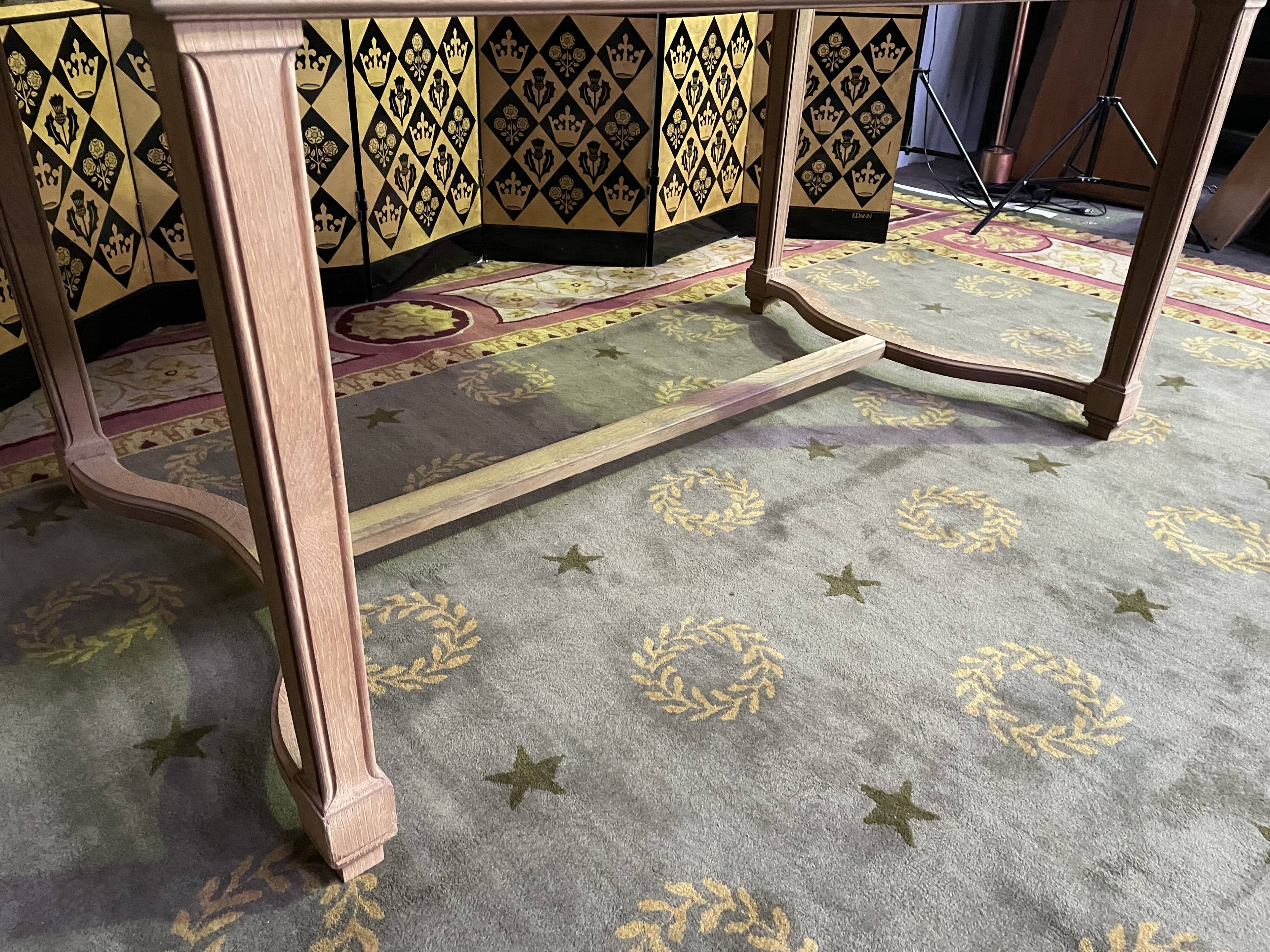 Flat desk with solid oak Henri II aero gummed