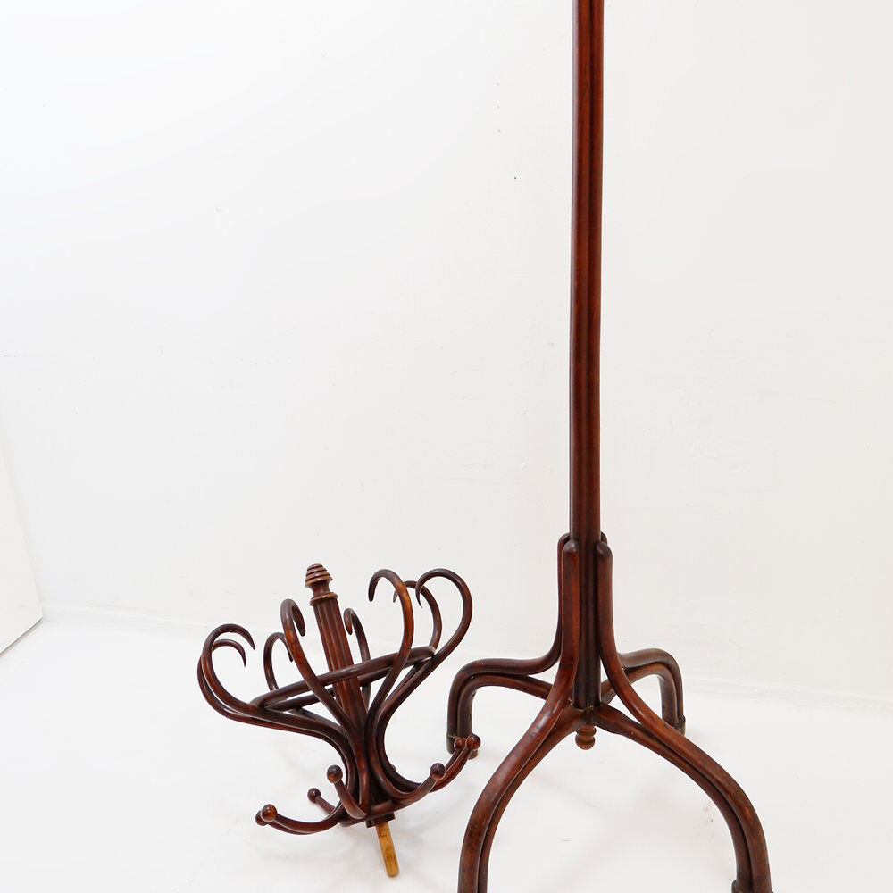 Grand portemanteau "Perroquet" en bois courbé style Thonet – Début du 20ème siècle