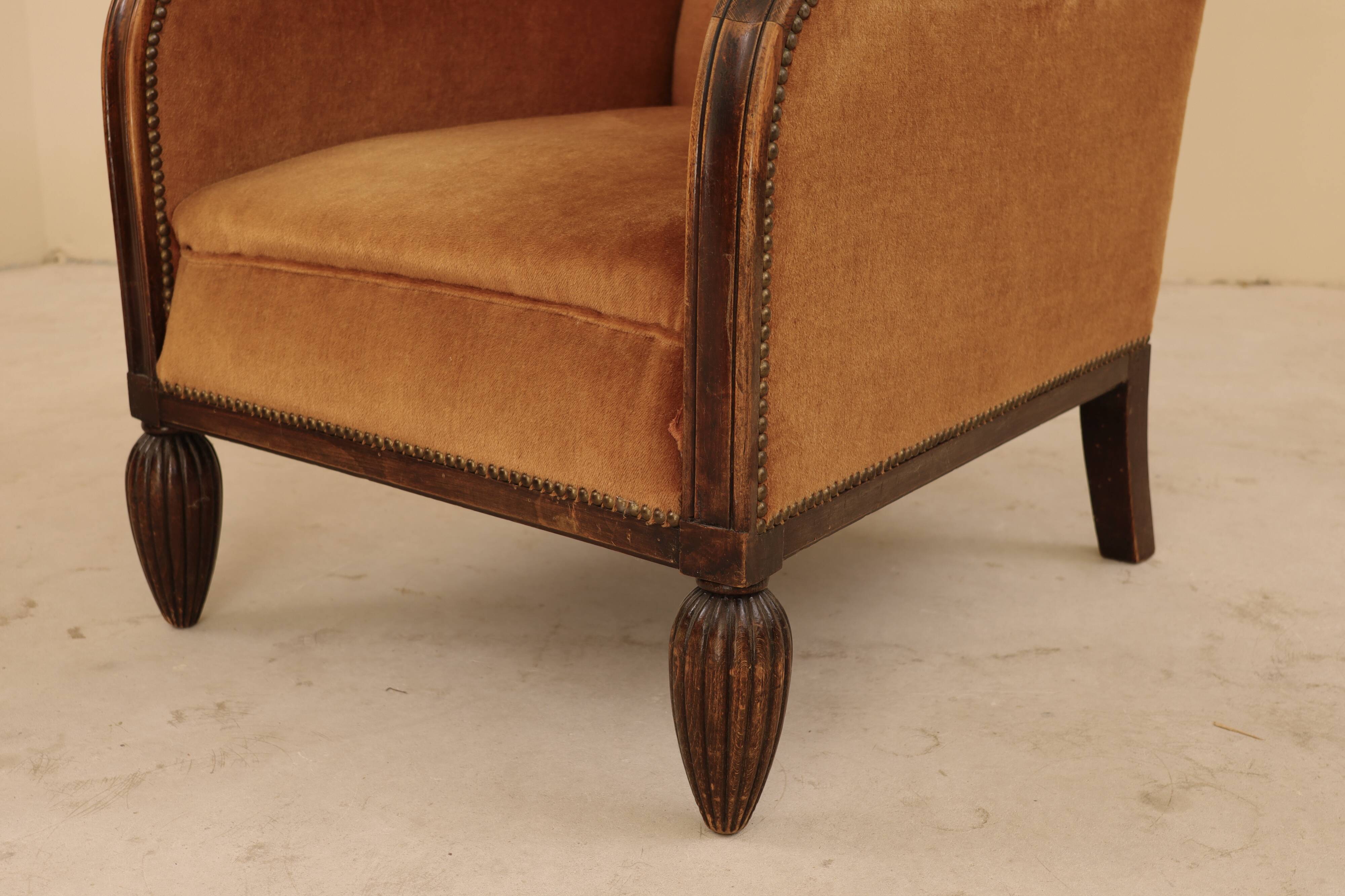 Pair of Art Deco armchairs, France, 1930s