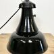 Industrial Black Enamel Bauhaus Pendant Lamp, 1930s