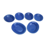Six coupelles en céramique bleue