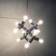 Atomic 12 HL suspension light in Espace style, mid-20th century, Austrian, by J.T. Kalmar, 1960s.