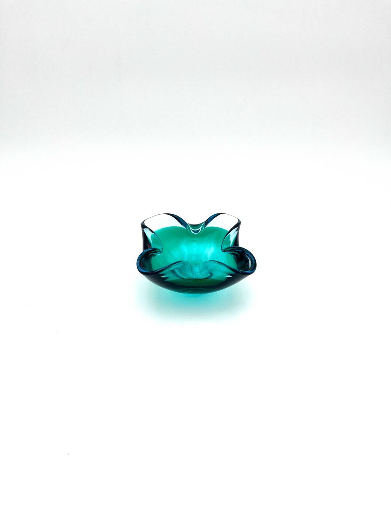 Murano Sommerso bowl - Flavio Poli - Sapphire Blue & Emerald