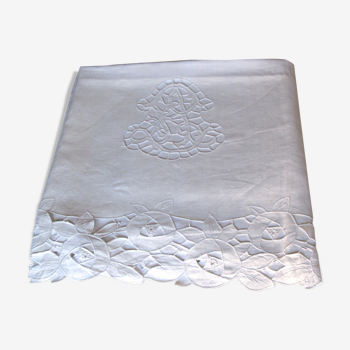 Drap brodé Richelieu Art Déco