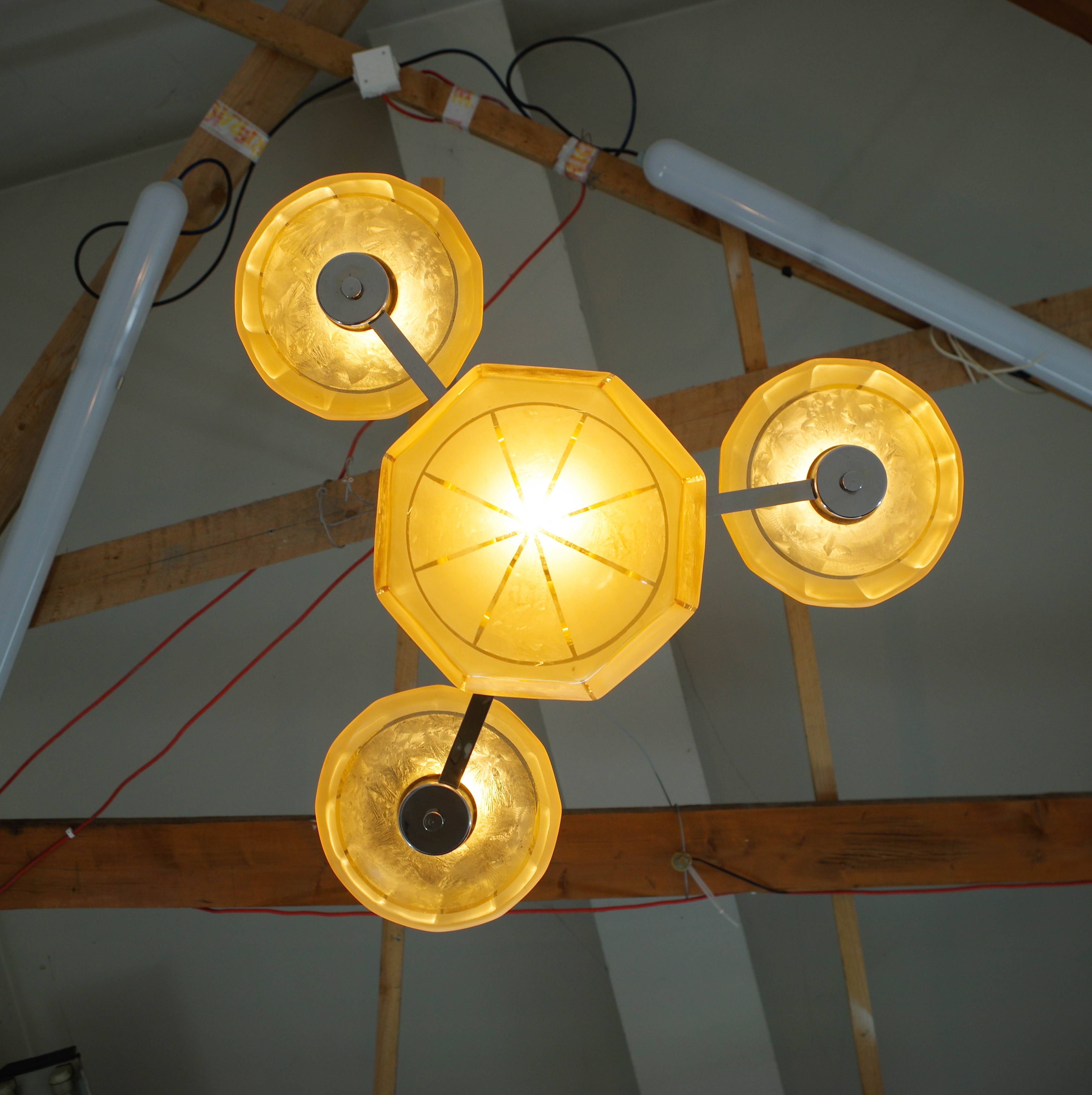 Art Deco Chandelier, 1940s