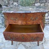 Small Louis XV style desk chest of drawers, 19th century period