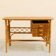 Bureau vintage en rotin + chaise assortie