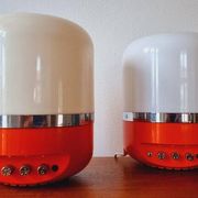 Two Midcentury Table Lamps, Space Age, Adriano Rampoldi, Italy, 1970s